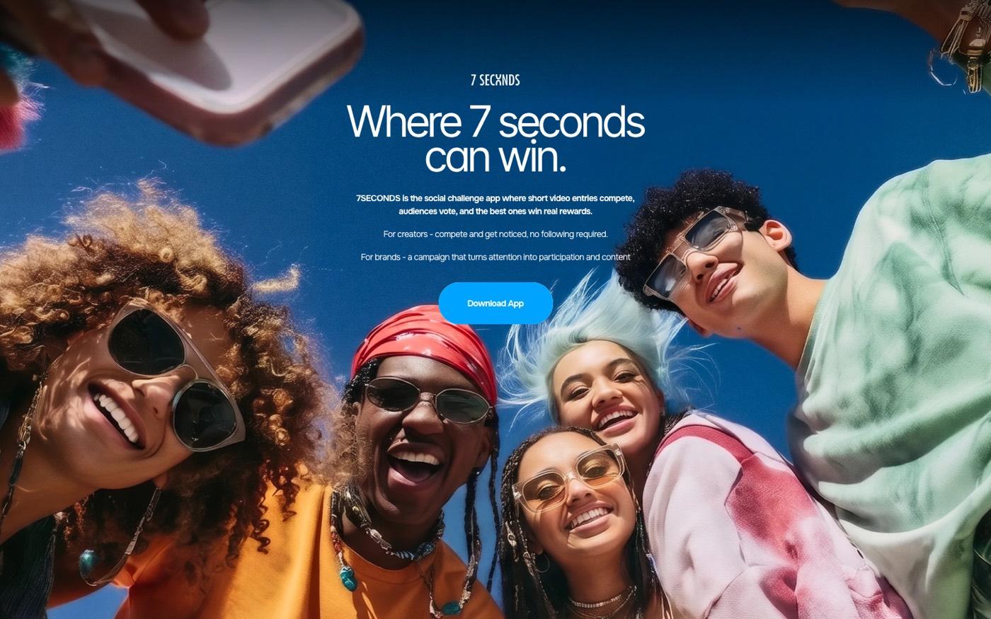 7SECONDS website screenshot