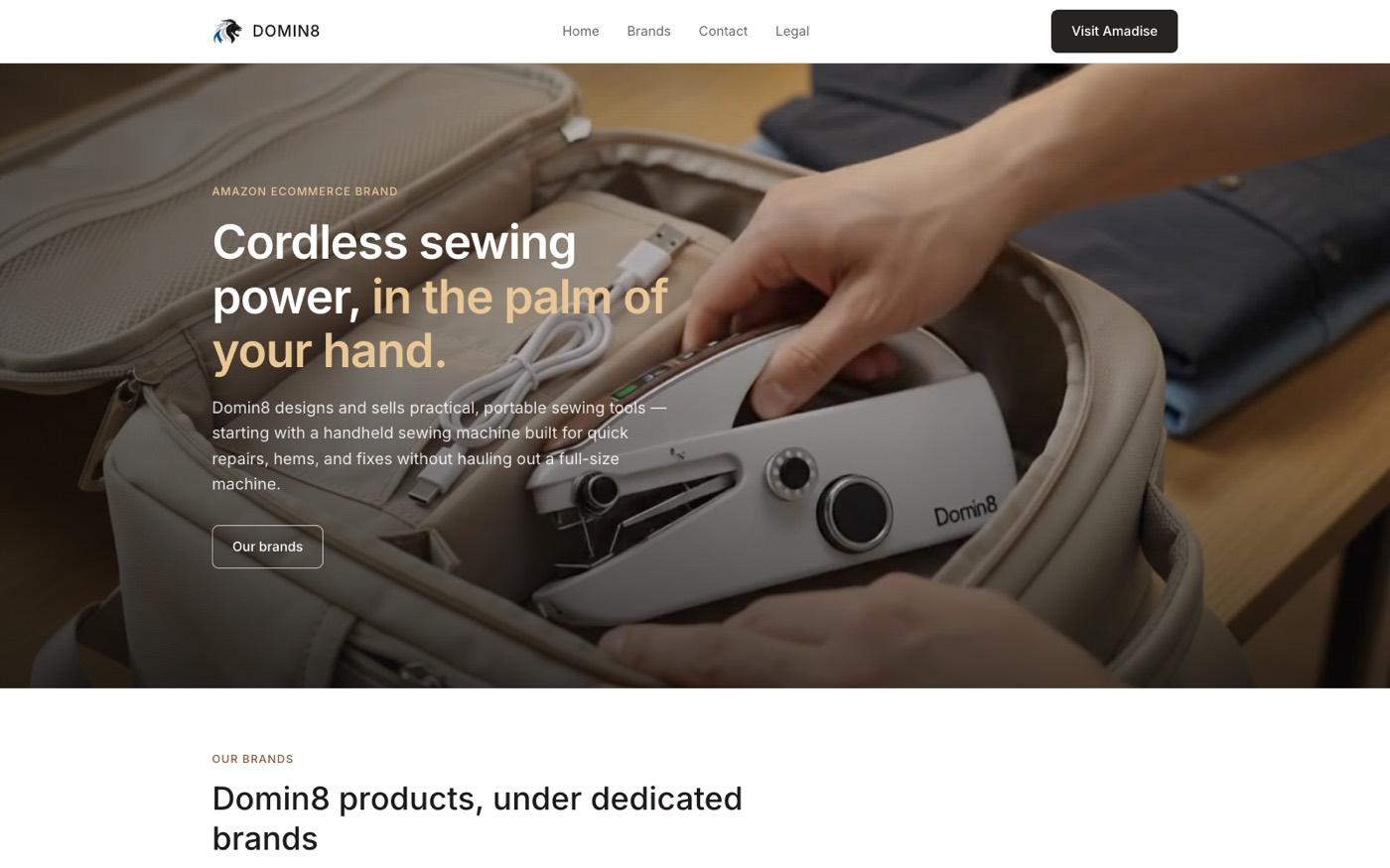 Domin8 Holdings website screenshot