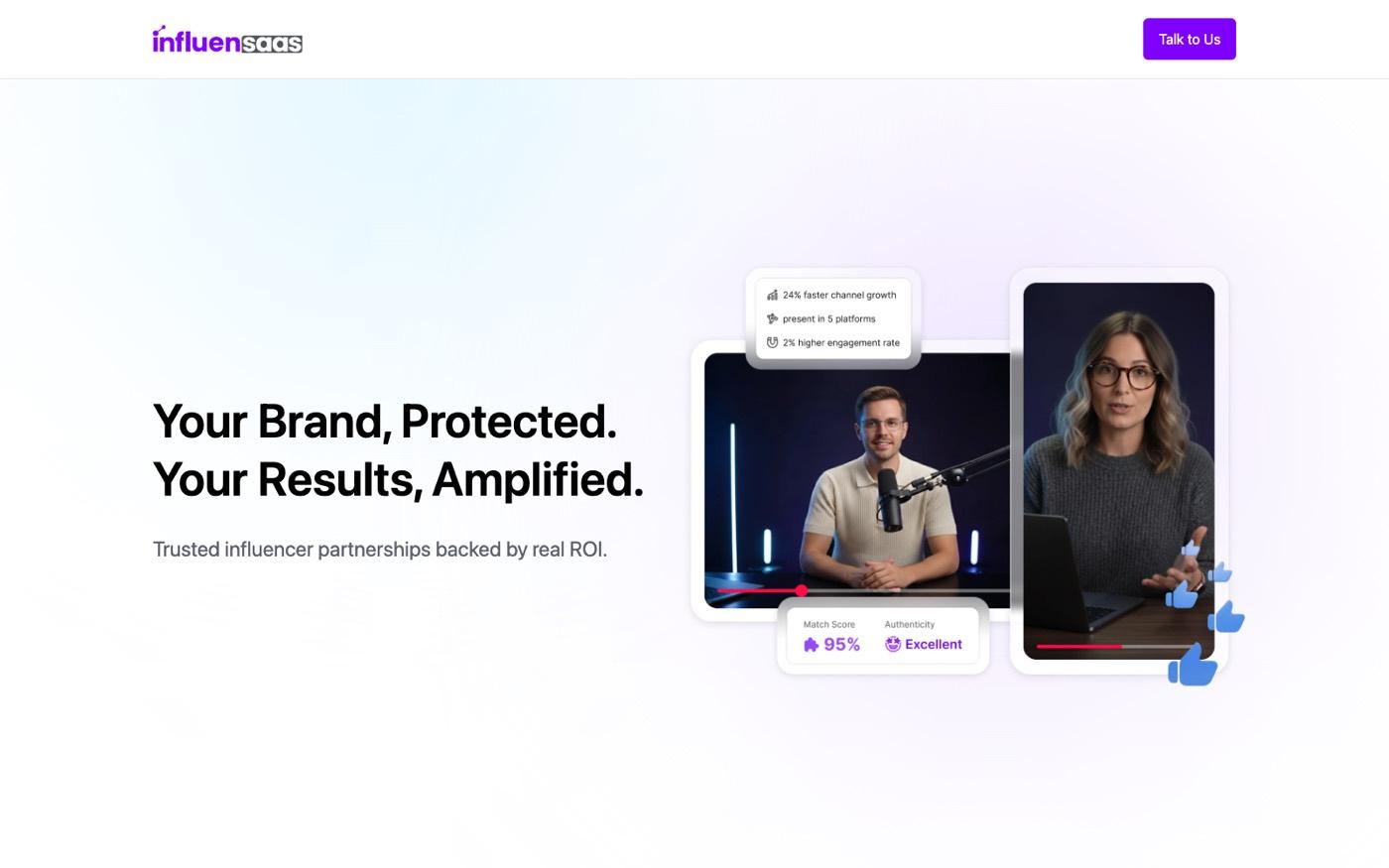 InfluenSaaS website screenshot